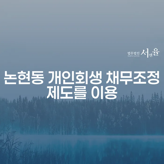 논현동 개인회생 채무조정제도를 이용