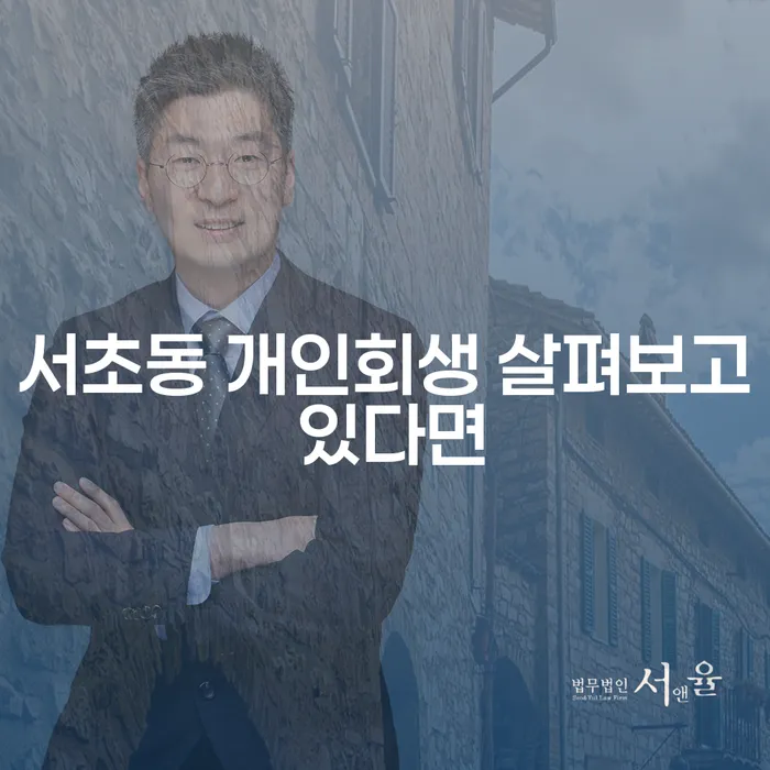서초동 개인회생 살펴보고 있다면