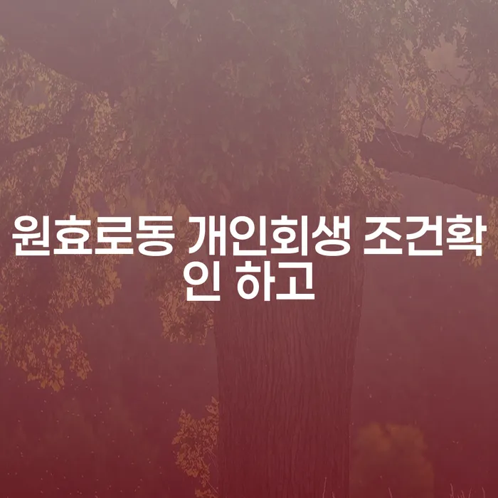 원효로동 개인회생 조건확인 하고