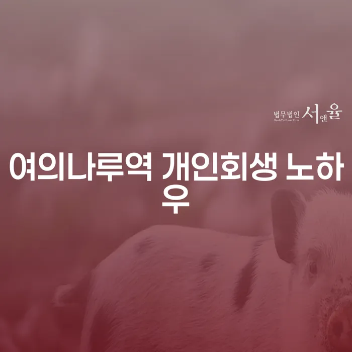 여의나루역 개인회생 노하우