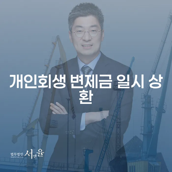 개인회생 변제금 일시 상환, 어떻게 준비해야 할까요?